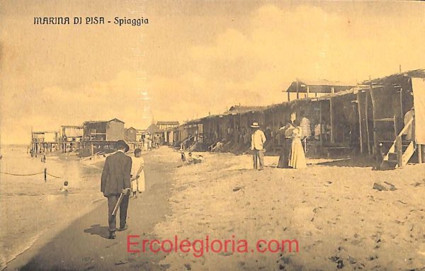 ad6974 - CARTOLINA D'EPOCA - Pisa Provincia - Marina di Pisa  1910