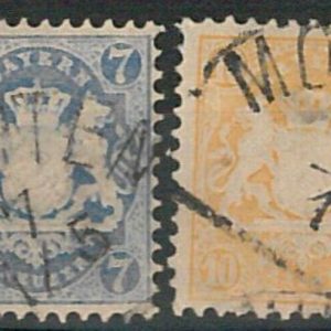 66207 - BAYERN - Very Fine USED STAMPS: Michel # 24y 25x  28y 27y