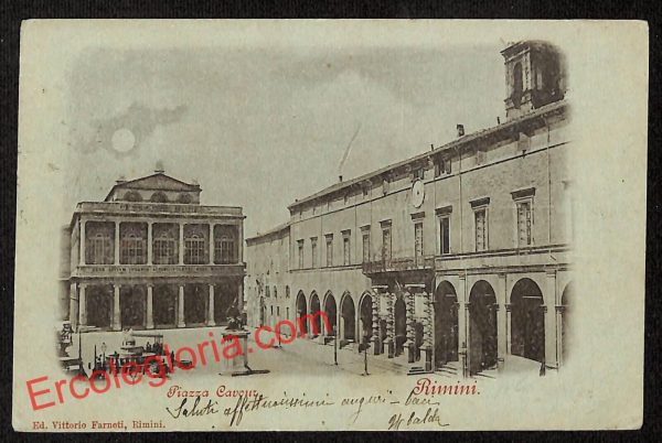 ai0705 - CARTOLINA D'EPOCA - Rimini Città - Piazza Cavour