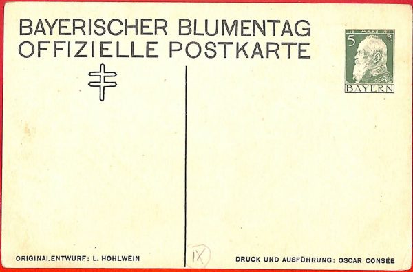 aa3132 - GERMANY Bayern - Postal History - Picture STATIONERY CARD Flowers FASHI - immagine 2
