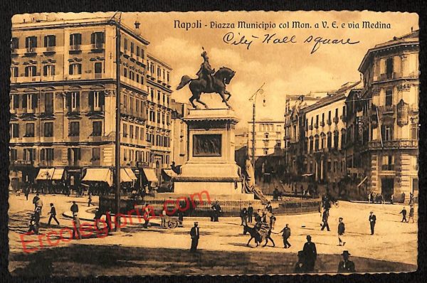 ag9830 - CARTOLINE D'EPOCA - Napoli Citta - Piazza Municipio