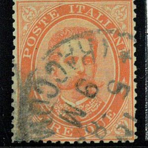 P3082 A - ITALIA , SASS 43 USATO , CENTRATURA PERFETTA