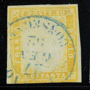 P3082 C - SARDEGNA SASS. 17 B, BELLISSIMO ANNULLO TORINO CONSEGNE IN BLU,