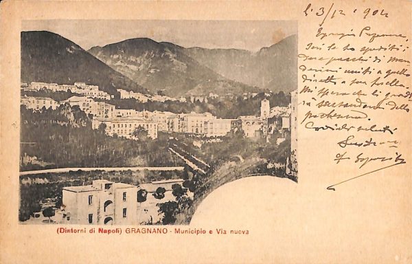 ab8293 - CARTOLINA  D'EPOCA - Napoli  Provincia  - GRAGNANO  1904
