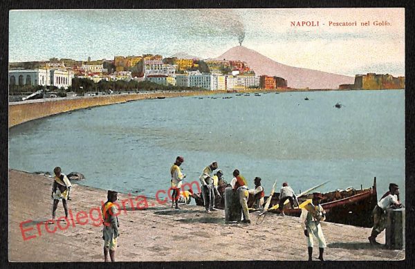 ag9833 - CARTOLINE D'EPOCA - Napoli Citta - Pescatori nel Golfo