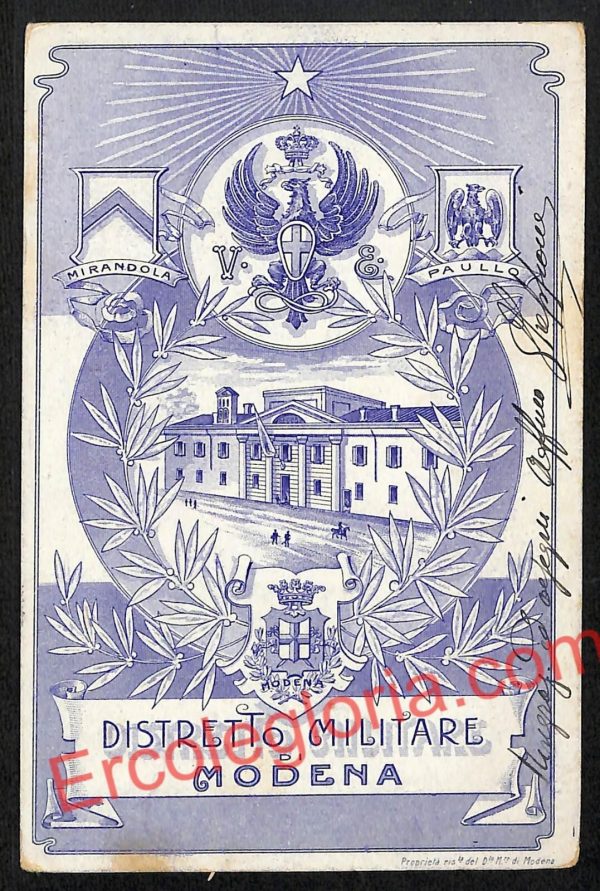 ag9417 - CARTOLINA D'EPOCA - Modena Città - Disertto Militare