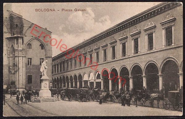 ae2157 - CARTOLINA  D'EPOCA - Bologna Città - Piazza Calvani  1917