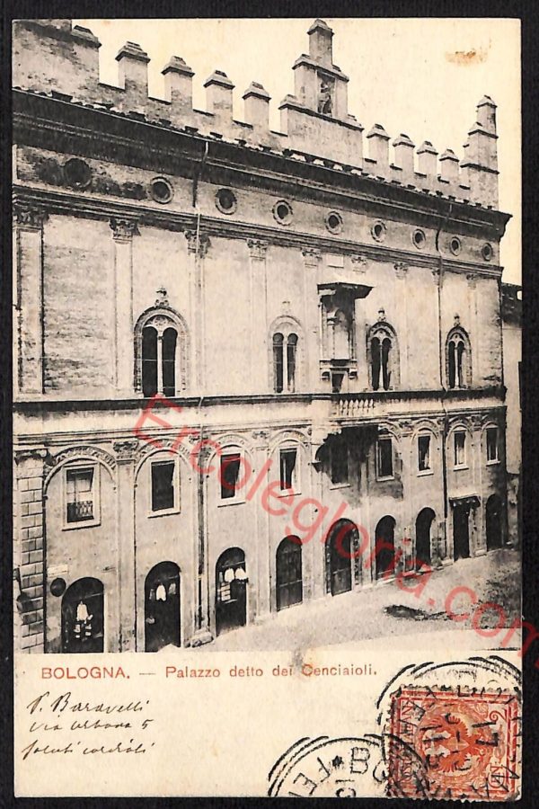 ae2158 - CARTOLINA  D'EPOCA - Bologna Città - Palazzo detto dei Cenciaioli