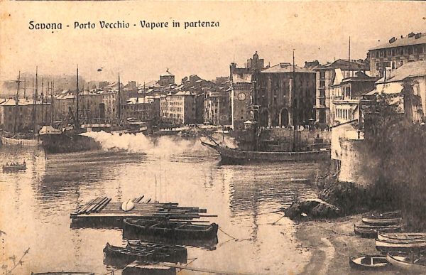 ab6955 -  CARTOLINA  D'EPOCA - Savona Città - Porto Vecchio