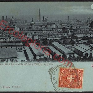 ae2159 - CARTOLINA  D'EPOCA - Bologna Città - Panorama della Città  1901