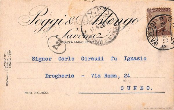 ab6958 -  CARTOLINA  D'EPOCA - Savona Città
