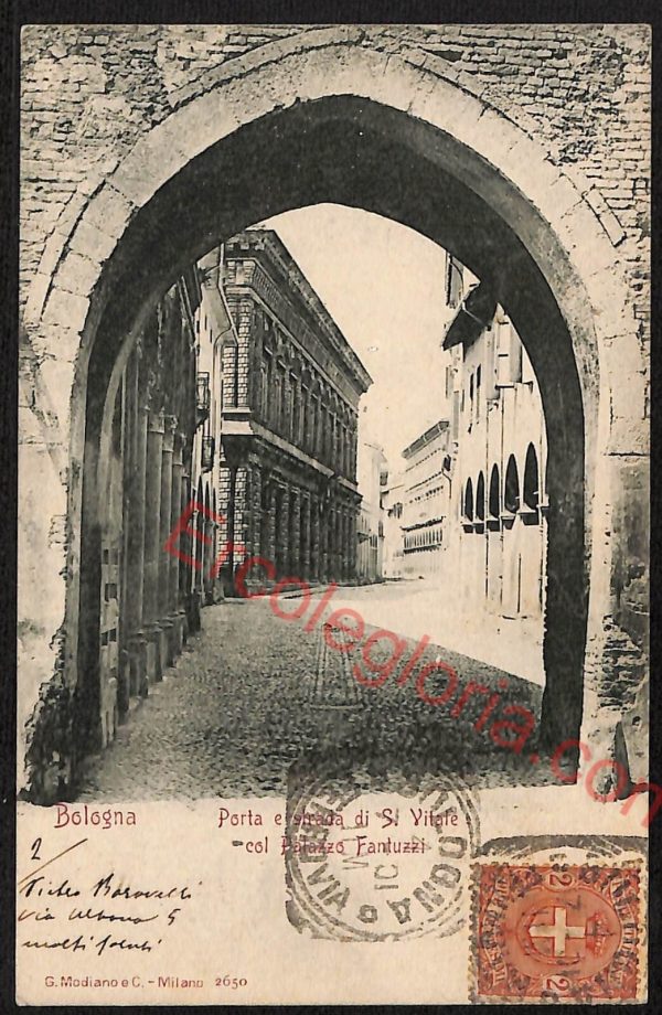 ae2163 - CARTOLINA  D'EPOCA - Bologna Città - Porta di S. Vitale  1901