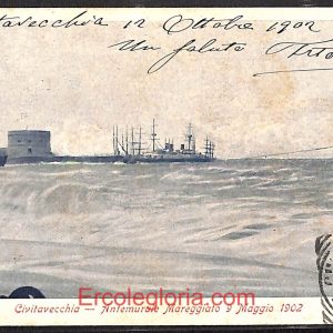 ad8128 - CARTOLINA D'EPOCA - Roma Provincia - Civitavecchia  1902