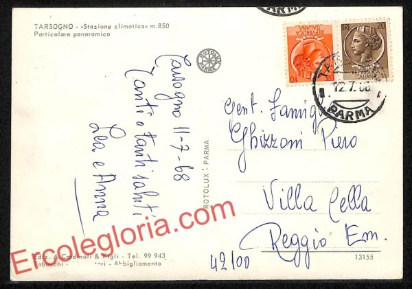 ah5806 - CARTOLINA  D'EPOCA - Parma Provincia - Tarsogno - immagine 2