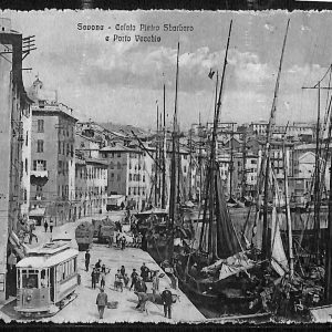ab7021  -  CARTOLINA  D'EPOCA - Savona Città - Porto Vecchio 1920