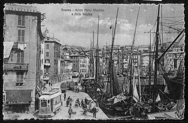 ab7021  -  CARTOLINA  D'EPOCA - Savona Città - Porto Vecchio 1920