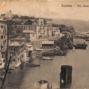 ab7052  -  CARTOLINA  D'EPOCA - Savona Città - Via Genova