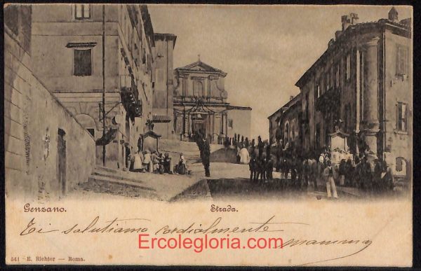 ad8220 - CARTOLINA D'EPOCA - Roma Provincia - Genzano  1902