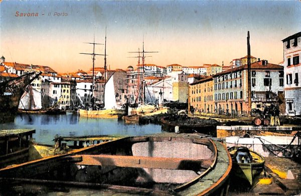 ab7099 -  CARTOLINA  D'EPOCA - Savona Città - Il Porto