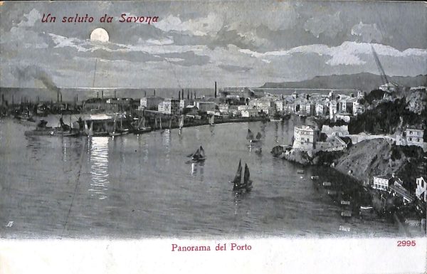 ab7108 -  CARTOLINA  D'EPOCA - Savona Città - Il Porto