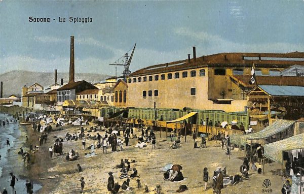 ab7117 -  CARTOLINA  D'EPOCA - Savona Città - La Spiaggia