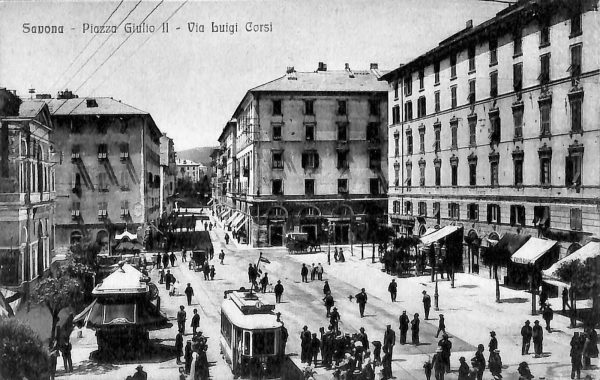 ab7118 -  CARTOLINA  D'EPOCA - Savona Città - Piazza Giulio II