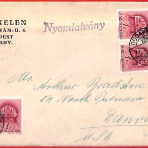 aa1908  - HUNGARY Ungarn - POSTAL HISTORY - COVER to USA  1941