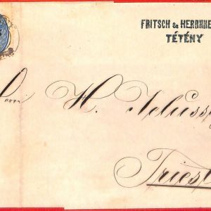 aa1982  - AUSTRIA Hungary - POSTAL HISTORY - COVER from Tétény to TRIEST