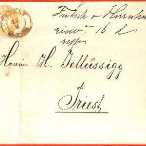 aa1998  - AUSTRIA Hungary - POSTAL HISTORY - COVER from Tétény to TRIEST