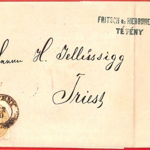 aa1999  - AUSTRIA Hungary - POSTAL HISTORY - COVER from Tétény to TRIEST