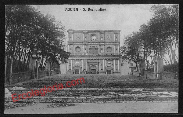 ag5387 - CARTOLINA D'EPOCA - L'Aquila Città - S. Bernardino