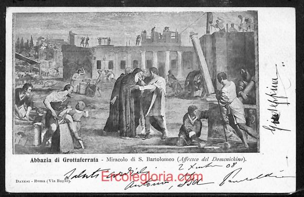 ad8237 - CARTOLINA D'EPOCA - Roma Provincia - Grottaferrata   1908