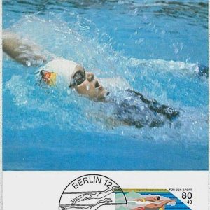 37273  - GERMANY  -  MAXIMUM CARD -  Sport - SWIMMING - 1986