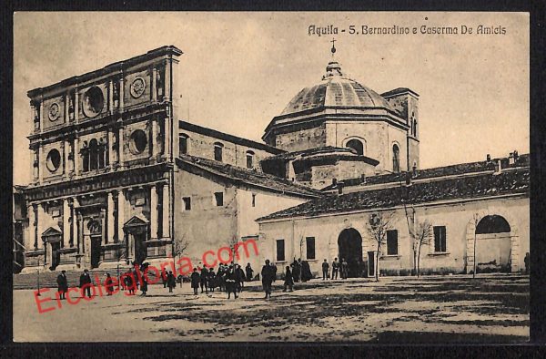 ag5402 - CARTOLINA D'EPOCA - L'Aquila Città - Caserma De Amicis