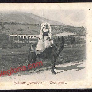 ag5411 - CARTOLINA D'EPOCA - L'Aquila Città - Costumi Abruzzesi  1905