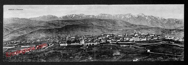 ag5414 - CARTOLINA D'EPOCA DOPPIA - L'Aquila Città - Panorama