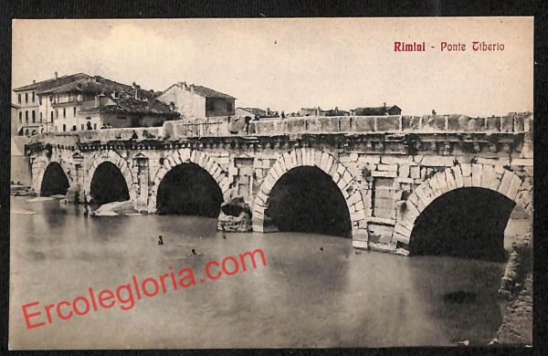 ai0798 - CARTOLINA D'EPOCA - Rimini Città - Ponte Tiberio