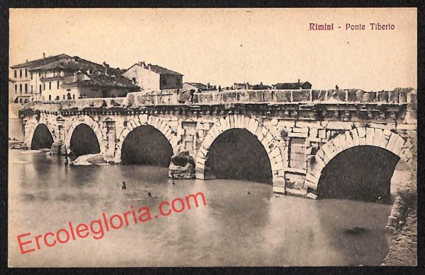 ai0799 - CARTOLINA D'EPOCA - Rimini Città - Ponte Tiberio