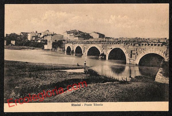 ai0801 - CARTOLINA D'EPOCA - Rimini Città - Ponte Tiberio