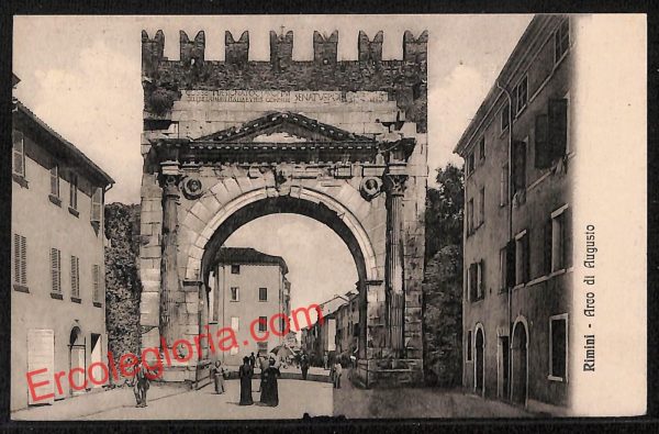 ai0803 - CARTOLINA D'EPOCA - Rimini Città - Arco di Augusto