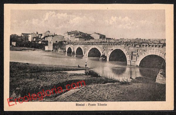 ai0806 - CARTOLINA D'EPOCA - Rimini Città - Ponte Tiberio