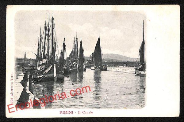 ai0808 - CARTOLINA D'EPOCA - Rimini Città - Il Canale