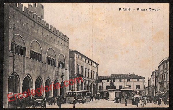 ai0813 - CARTOLINA D'EPOCA - Rimini Città - Piazza Cavour