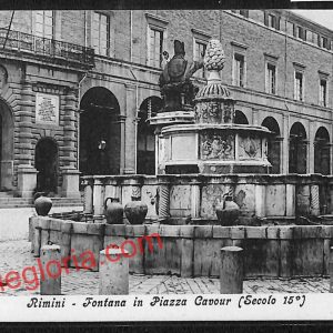 ai0814 - CARTOLINA D'EPOCA - Rimini Città - Fontana in Piazza Cavour
