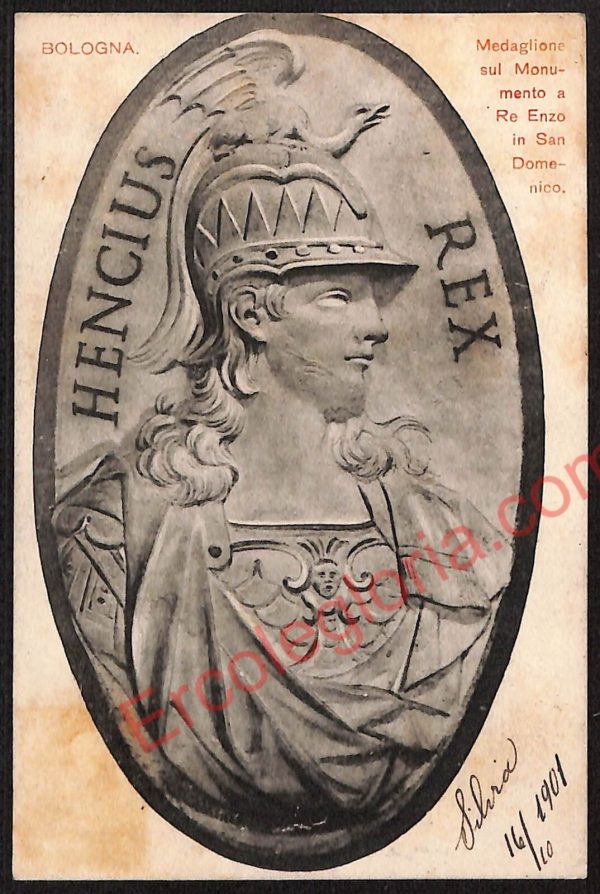 ae2222 - CARTOLINA  D'EPOCA - Bologna Città -Monumento a Re Enzo in San Domenico