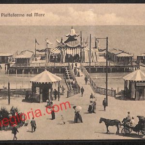 ai0817 - CARTOLINA D'EPOCA - Rimini Città - Piattaforma sul Mare
