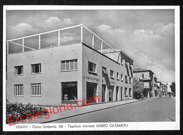 ai0823 - CARTOLINA D'EPOCA - Rimini Città - Tessitura Mario Gessaroli