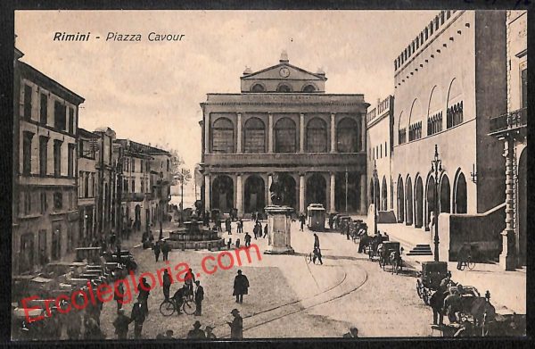 ai0824 - CARTOLINA D'EPOCA - Rimini Città - Piazza Cavour