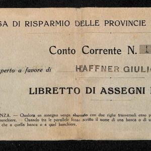 ad0379 - Libretto Assegni D'epoca