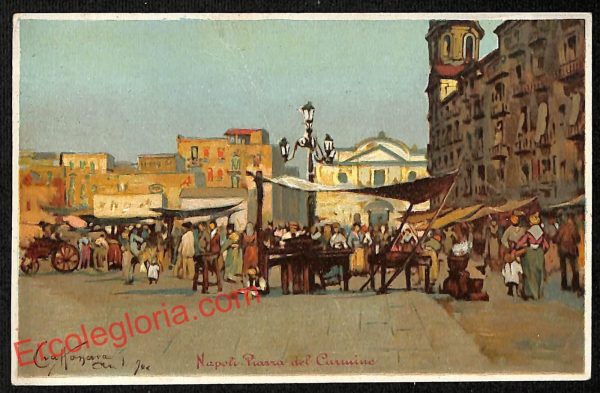 ag9854 - CARTOLINE D'EPOCA - Napoli Citta - Palazzo del Carmine